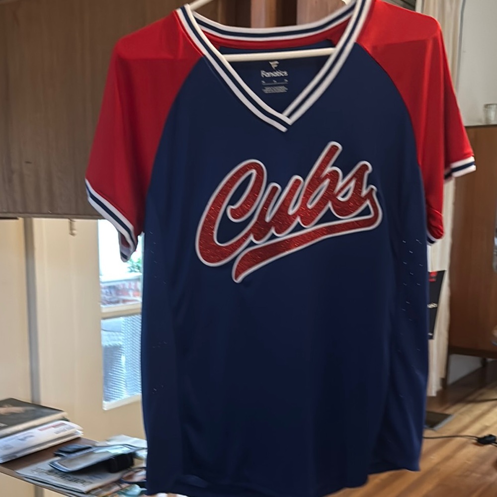 Fanatics Red and Blue Cubs Jersey